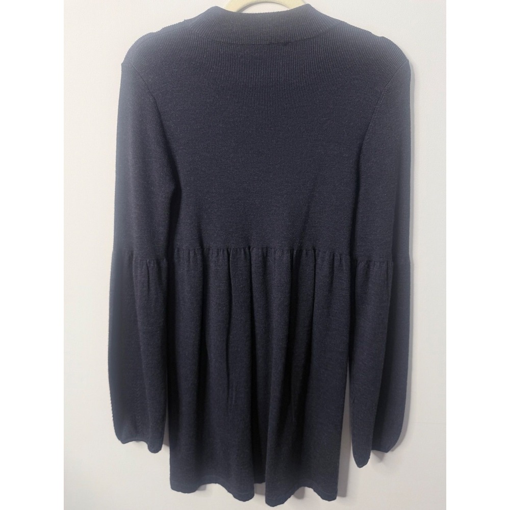 Laundry by Design Navy Blue Preppy Mock Neck Sweater Dress Small